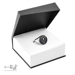 Scottish Pitcairn Hunting Modern Clan Tartan Ring - Crest Classic Scottish Plaid Tartan Plaid