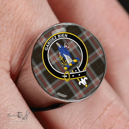 Scottish Montgomery Colin Weathered Clan Tartan Ring - Crest Classic Scottish Plaid Tartan Plaid