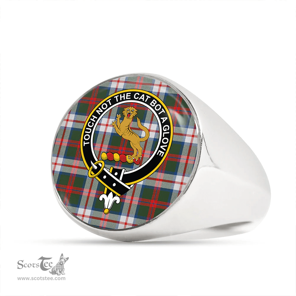 Scottish MacKintosh Dress Modern Clan Tartan Ring - Crest Classic Scottish Plaid Tartan Plaid