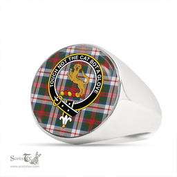 Scottish MacKintosh Dress Modern Clan Tartan Ring - Crest Classic Scottish Plaid Tartan Plaid