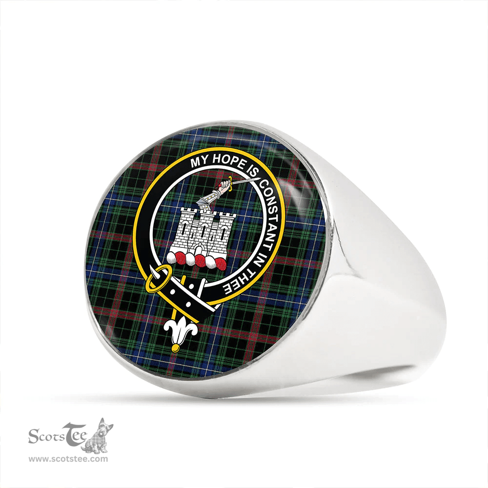 Scottish MacKean Hunting Modern Clan Tartan Ring - Crest Classic Scottish Plaid Tartan Plaid