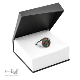 Scottish Maxwell Hunting Modern Clan Tartan Ring - Crest Classic Scottish Plaid Tartan Plaid