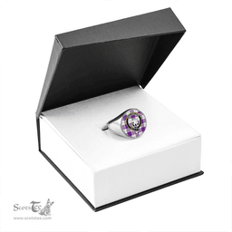 Scottish Cunningham Dress Purple Clan Tartan Ring - Crest Classic Scottish Plaid Tartan Plaid