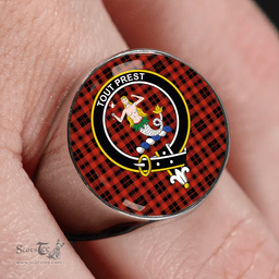 Scottish Murray of Ochtertyre Ancient Clan Tartan Ring - Crest Classic Scottish Plaid Tartan Plaid