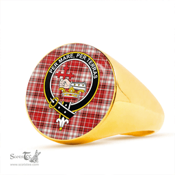Scottish MacDougal Dress Modern Clan Tartan Ring - Crest Classic Scottish Plaid Tartan Plaid