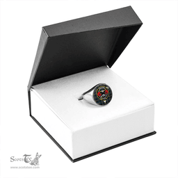 Scottish MacLeod of Harris (MacLeod Hunting) Modern Clan Tartan Ring - Crest Classic Scottish Plaid Tartan Plaid
