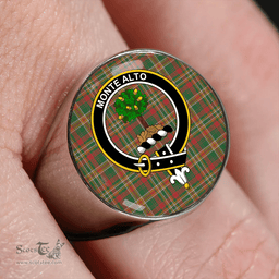 Scottish Mowat Sir Oliver Ancient Clan Tartan Ring - Crest Classic Scottish Plaid Tartan Plaid