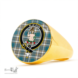 Scottish Livingstone Dress Ancient Clan Tartan Ring - Crest Classic Scottish Plaid Tartan Plaid