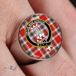 Scottish MacLean of Duart Dress Red Modern Clan Tartan Ring - Crest Classic Scottish Plaid Tartan Plaid