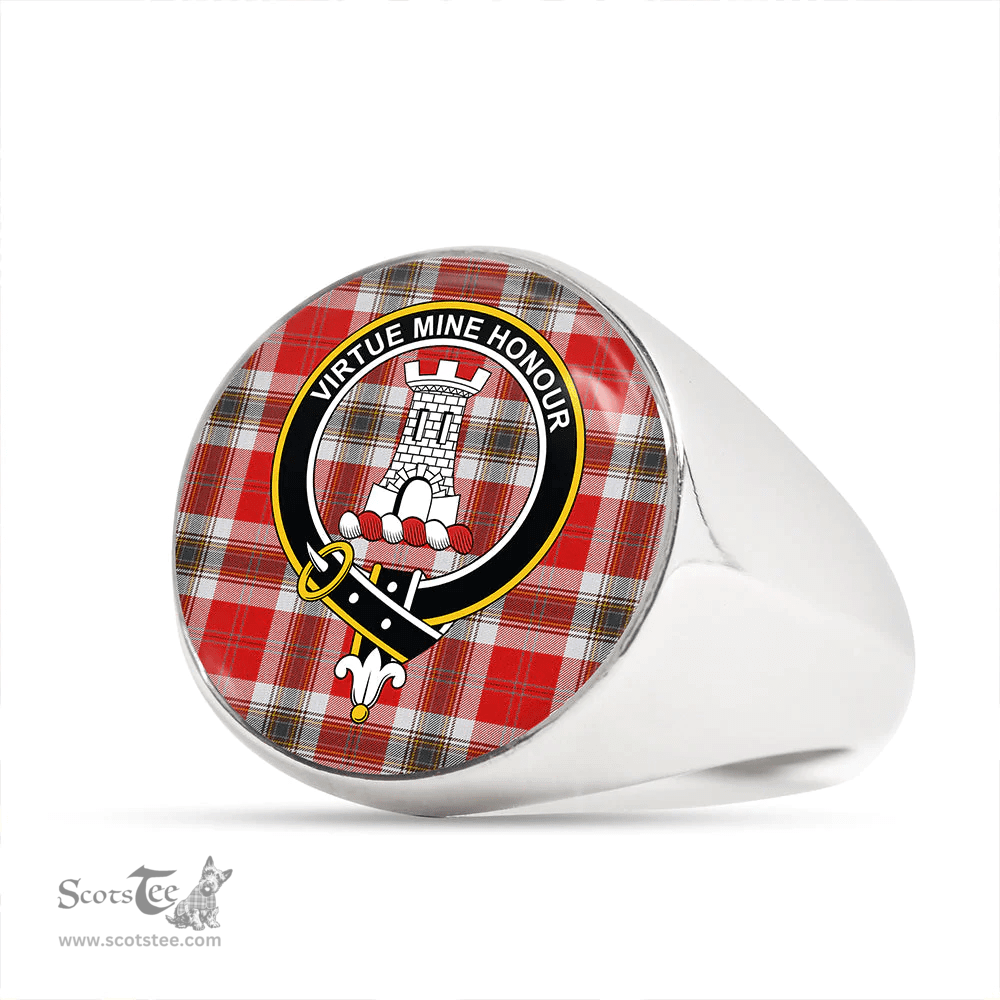Scottish MacLean of Duart Dress Red Modern Clan Tartan Ring - Crest Classic Scottish Plaid Tartan Plaid