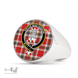 Scottish MacLean of Duart Dress Red Modern Clan Tartan Ring - Crest Classic Scottish Plaid Tartan Plaid