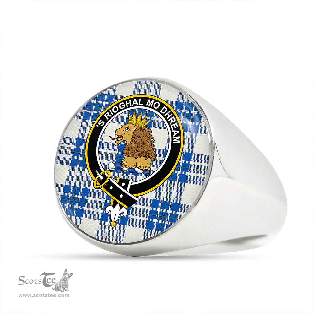 Scottish MacGregor Dress Royal (Gregor Dress Royal) Clan Tartan Ring - Crest Classic Scottish Plaid Tartan Plaid