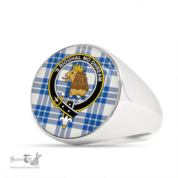 Scottish MacGregor Dress Royal (Gregor Dress Royal) Clan Tartan Ring - Crest Classic Scottish Plaid Tartan Plaid