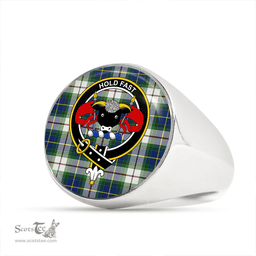 Scottish MacLeod Dress Special Modern Clan Tartan Ring - Crest Classic Scottish Plaid Tartan Plaid