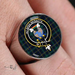Scottish Hope Vere Modern Clan Tartan Ring - Crest Classic Scottish Plaid Tartan Plaid