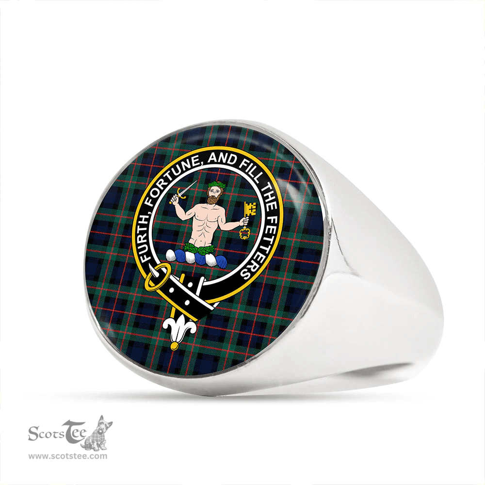 Scottish Murray of Atholl variation (Murray of Atholl; variation) Modern Clan Tartan Ring - Crest Classic Scottish Plaid Tartan Plaid