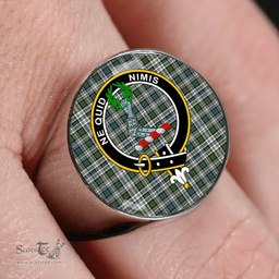 Scottish MacKinlay Dress Ancient Clan Tartan Ring - Crest Classic Scottish Plaid Tartan Plaid