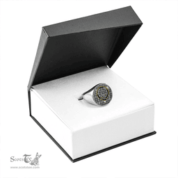 Scottish MacKinlay Dress Ancient Clan Tartan Ring - Crest Classic Scottish Plaid Tartan Plaid