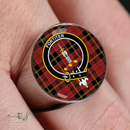 Scottish MacAlister of Skye Modern Clan Tartan Ring - Crest Classic Scottish Plaid Tartan Plaid