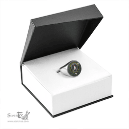 Scottish MacClure Hunting (MacClure Green) Modern Clan Tartan Ring - Crest Classic Scottish Plaid Tartan Plaid