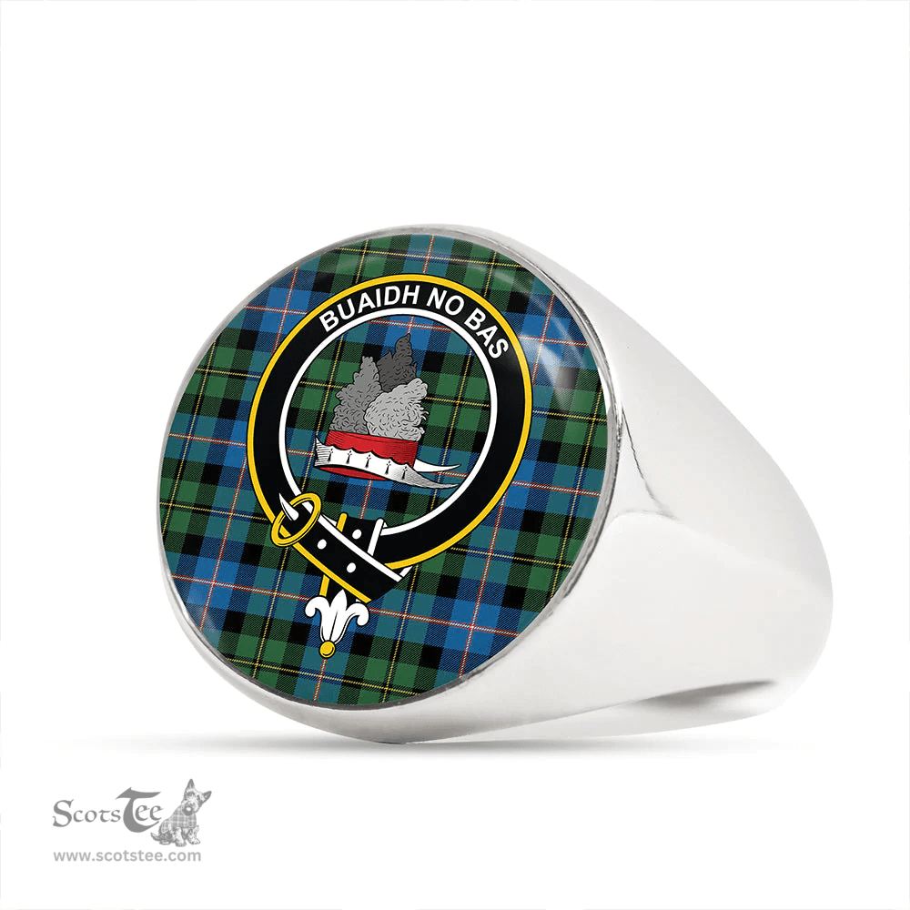 Scottish MacNeil of Barra Old (MacNeill Old) Ancient Clan Tartan Ring - Crest Classic Scottish Plaid Tartan Plaid
