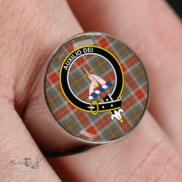 Scottish Muirhead Hunting Ancient Clan Tartan Ring - Crest Classic Scottish Plaid Tartan Plaid