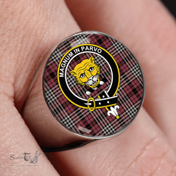 Scottish Little of Morton Rigg Ancient Clan Tartan Ring - Crest Classic Scottish Plaid Tartan Plaid