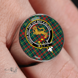 Scottish MacKintosh Hunting Modern Clan Tartan Ring - Crest Classic Scottish Plaid Tartan Plaid