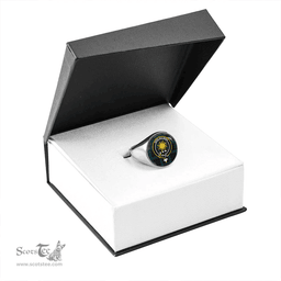 Scottish Kerr Hunting Modern Clan Tartan Ring - Crest Classic Scottish Plaid Tartan Plaid