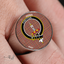 Scottish MacAlister (Gourlay Steele Collection) Weathered Clan Tartan Ring - Crest Classic Scottish Plaid Tartan Plaid