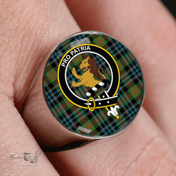 Scottish Newlands (Walker Newlands) Ancient Clan Tartan Ring - Crest Classic Scottish Plaid Tartan Plaid