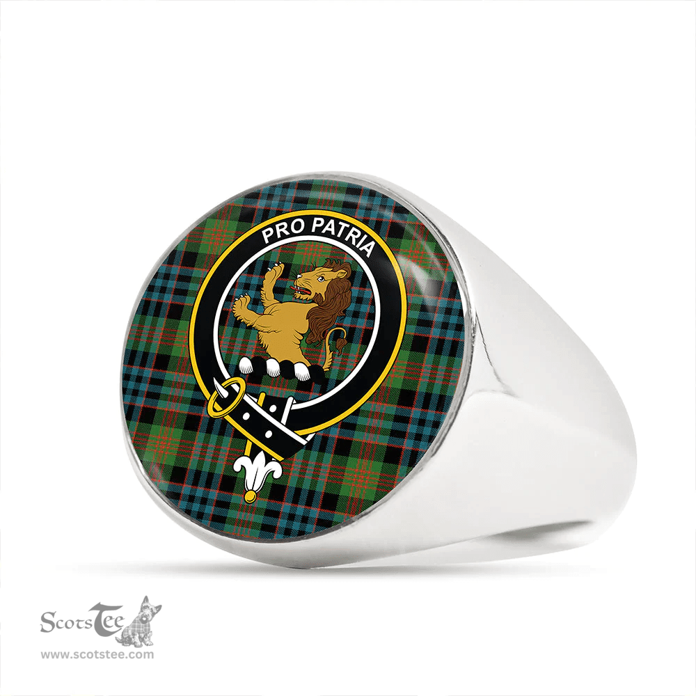 Scottish Newlands (Walker Newlands) Ancient Clan Tartan Ring - Crest Classic Scottish Plaid Tartan Plaid