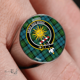 Scottish Kerr Hunting Ancient Clan Tartan Ring - Crest Classic Scottish Plaid Tartan Plaid