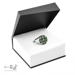 Scottish MacKay Dress Ancient Clan Tartan Ring - Crest Classic Scottish Plaid Tartan Plaid