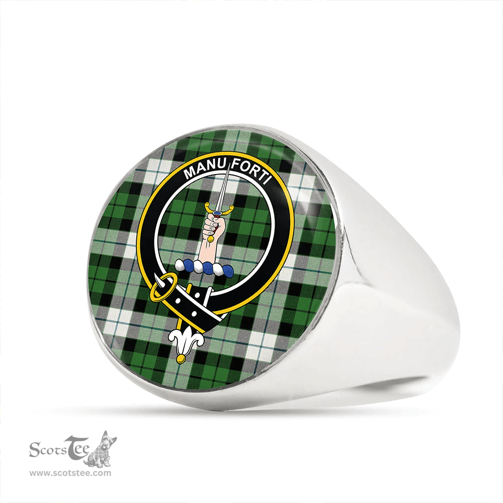 Scottish MacKay Dress Ancient Clan Tartan Ring - Crest Classic Scottish Plaid Tartan Plaid