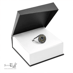Scottish MacDonell of Glengarry Dress Weathered Clan Tartan Ring - Crest Classic Scottish Plaid Tartan Plaid