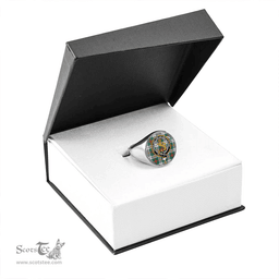 Scottish MacKintosh Dress Ancient Clan Tartan Ring - Crest Classic Scottish Plaid Tartan Plaid