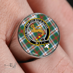 Scottish MacKintosh Dress Ancient Clan Tartan Ring - Crest Classic Scottish Plaid Tartan Plaid