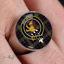 Scottish Newlands (Walker Newlands) Modern Clan Tartan Ring - Crest Classic Scottish Plaid Tartan Plaid