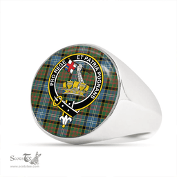 Scottish Paisley Drennan (Drennan Drennan) Ancient Clan Tartan Ring - Crest Classic Scottish Plaid Tartan Plaid