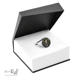 Scottish Lennie (Leny) Weathered Clan Tartan Ring - Crest Classic Scottish Plaid Tartan Plaid