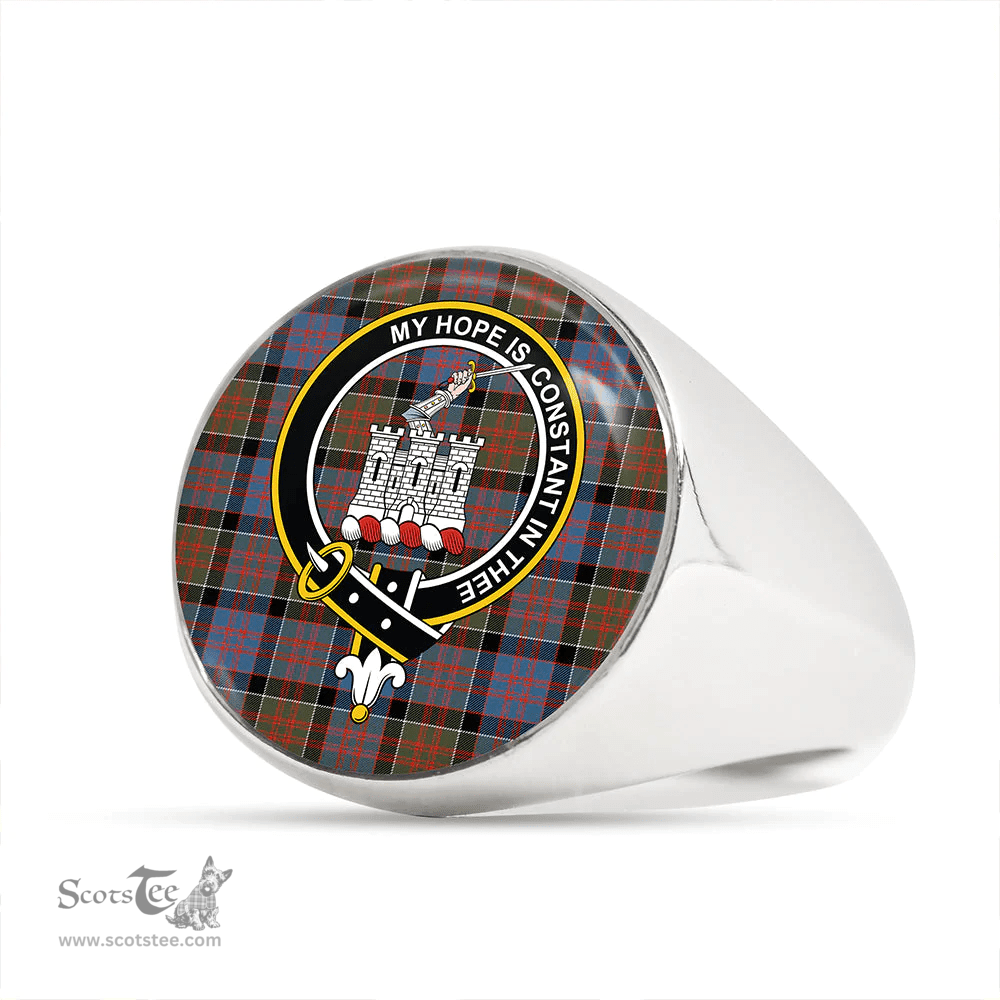 Scottish MacDonald of Clanranald #3 (Donald of Clanranald; #3) Ancient Clan Tartan Ring - Crest Classic Scottish Plaid Tartan Plaid