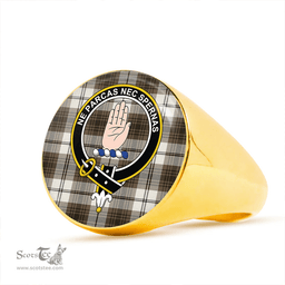 Scottish Lamont Dress (MacLamont Dress) Weathered Clan Tartan Ring - Crest Classic Scottish Plaid Tartan Plaid