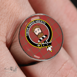 Scottish MacNab (Wilsons) 'Real MacNab' Weathered Clan Tartan Ring - Crest Classic Scottish Plaid Tartan Plaid