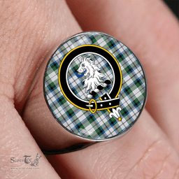 Scottish MacNaughton Dress Ancient Clan Tartan Ring - Crest Classic Scottish Plaid Tartan Plaid
