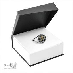 Scottish MacGlashan Original Colours Modern Clan Tartan Ring - Crest Classic Scottish Plaid Tartan Plaid