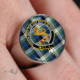 Scottish MacGlashan Original Colours Modern Clan Tartan Ring - Crest Classic Scottish Plaid Tartan Plaid