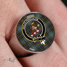 Scottish MacAulay Hunting Weathered Clan Tartan Ring - Crest Classic Scottish Plaid Tartan Plaid