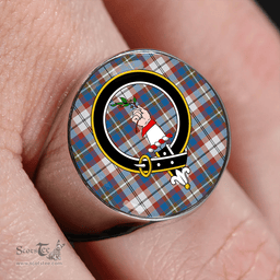 Scottish Oliver Pink Dress Modern Clan Tartan Ring - Crest Classic Scottish Plaid Tartan Plaid