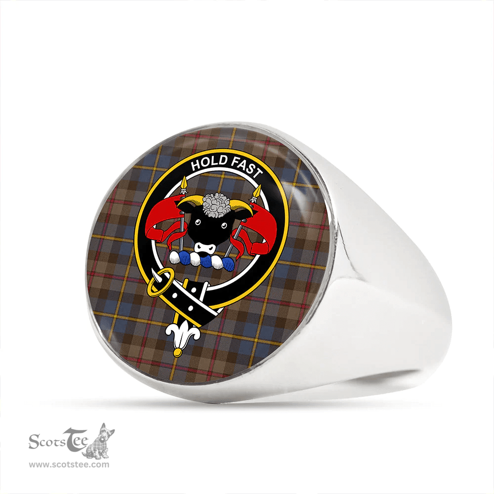 Scottish MacLeod of Skeabost Modern Clan Tartan Ring - Crest Classic Scottish Plaid Tartan Plaid
